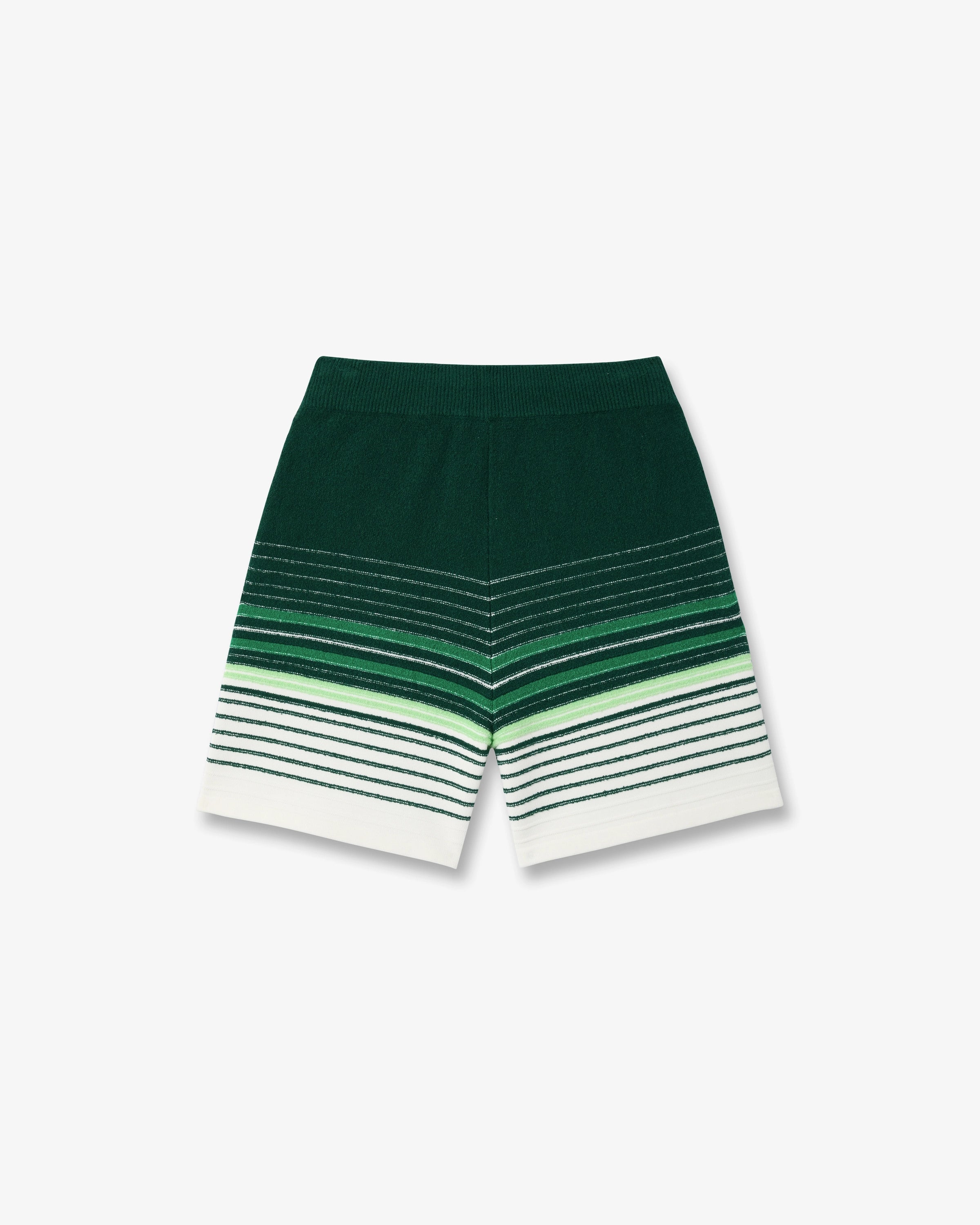 Casablanca Boucle Stripe pantaloncini bianchi verdi bouclé