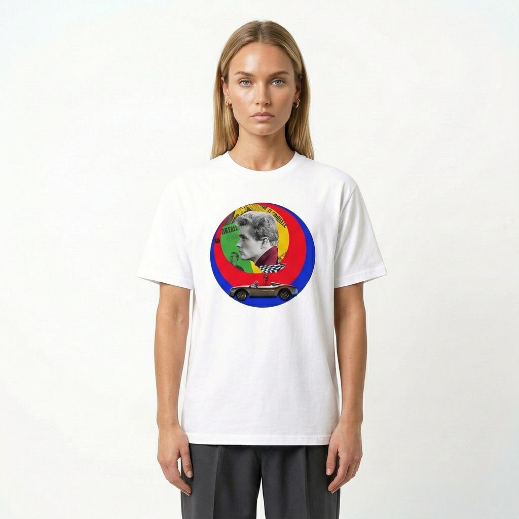 Seetees Dean t-shirt stampa motori comoda