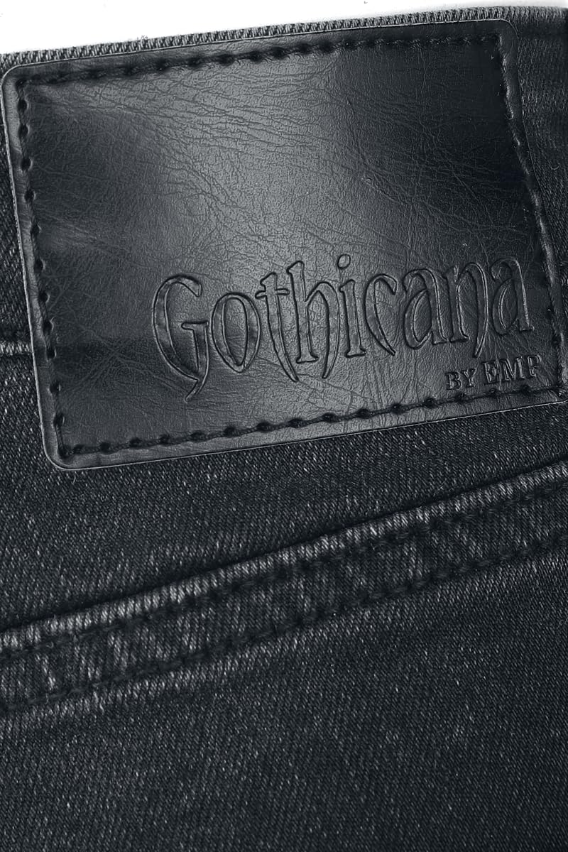 Gothicana by EMP Jeans Neri Barrel Fit 29W/32L corporate goth