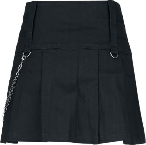 Gothicana by EMP Gonna Corta Nera Catena Staccabile