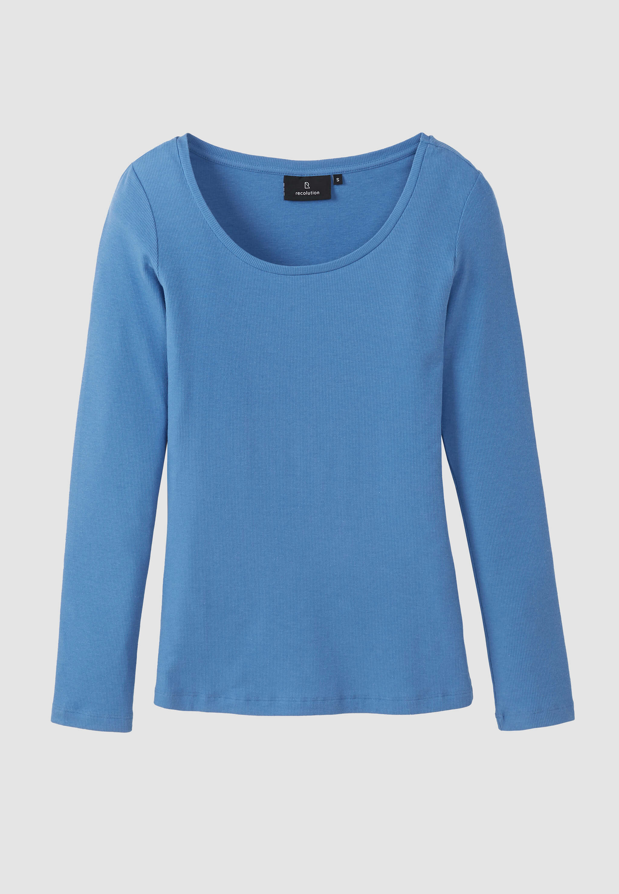 Recolution Senna maglia manica lunga blu costina