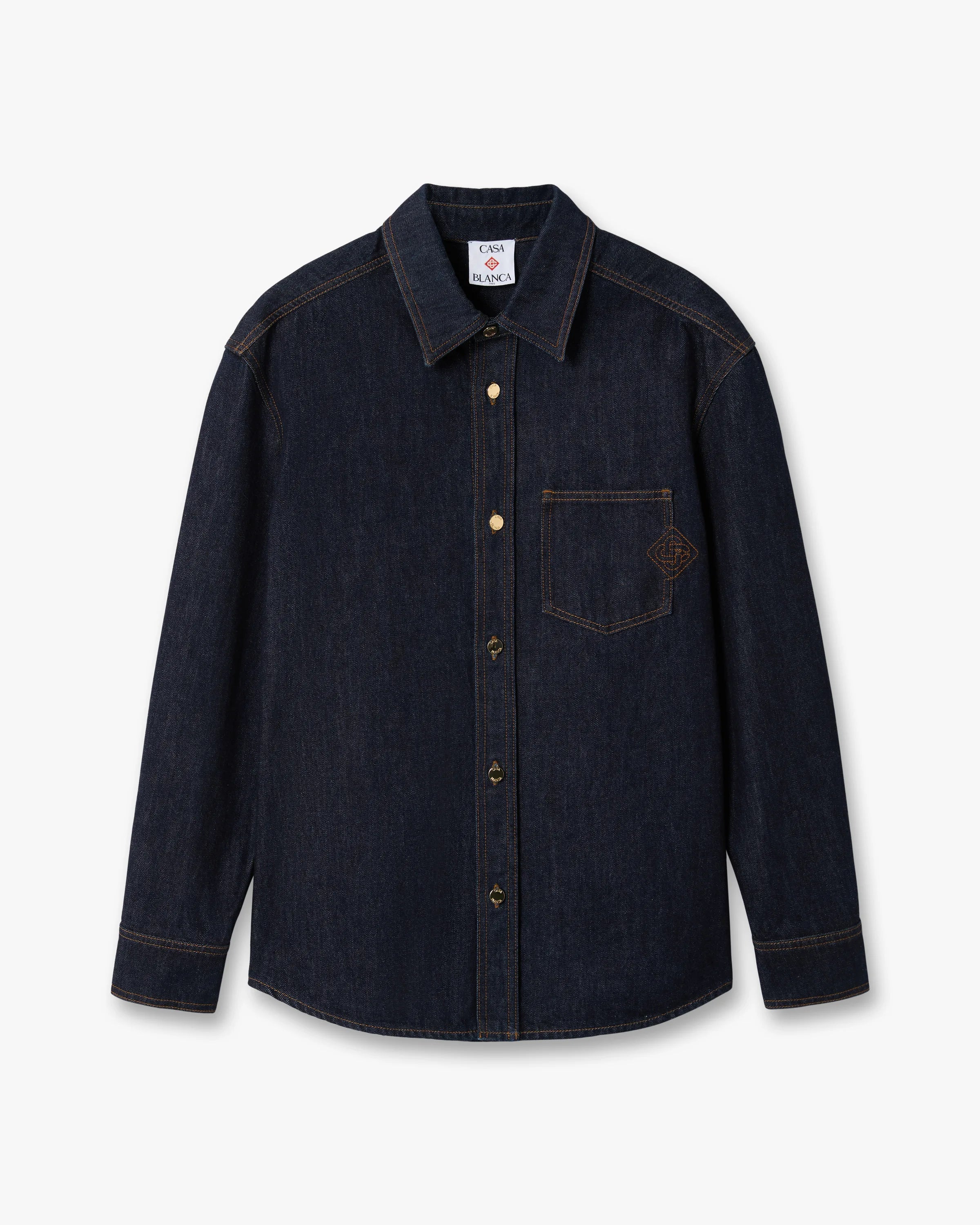 Casablanca Denim camicia uomo denim indaco taglia M