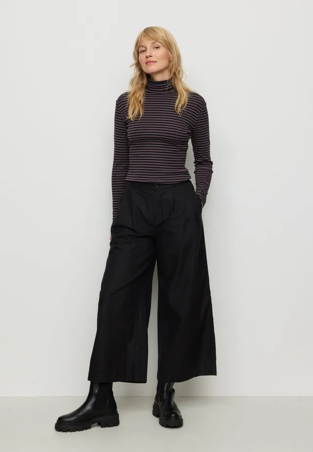 Recolution Liatris Stripes maglia maniche lunghe dark grape a righe
