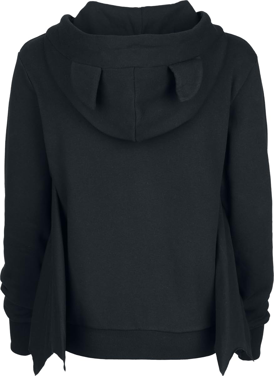 Gothicana by EMP giacca nera cappuccio pipistrello tasche laterali