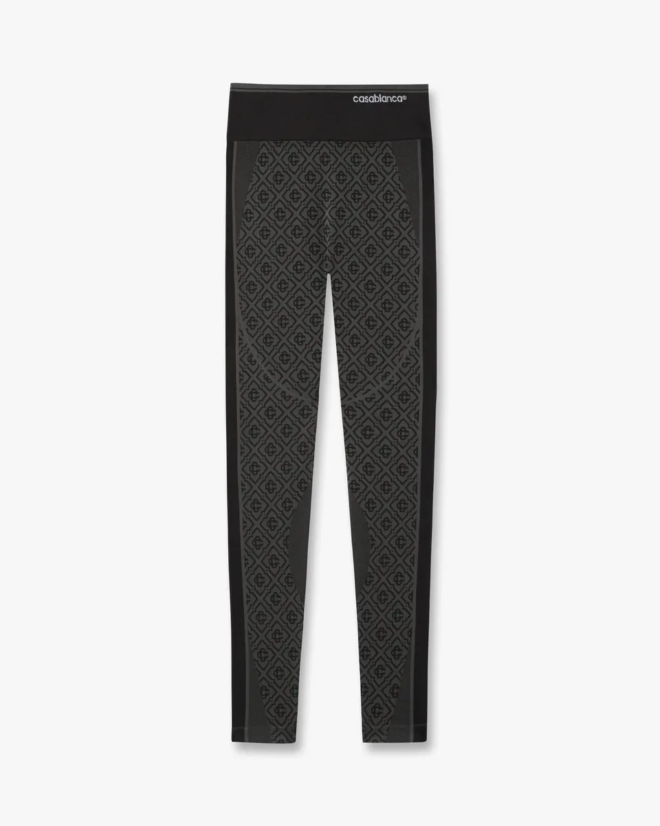 Casablanca Seamless Monogram leggings grigio