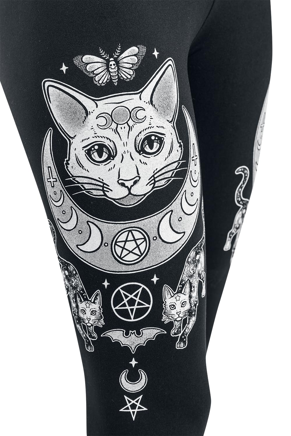 Gothicana by EMP Leggings Neri Cintura Elastica Taglia L