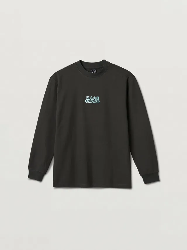 Maui and Sons Pure Maui maglia manica lunga nera waffle
