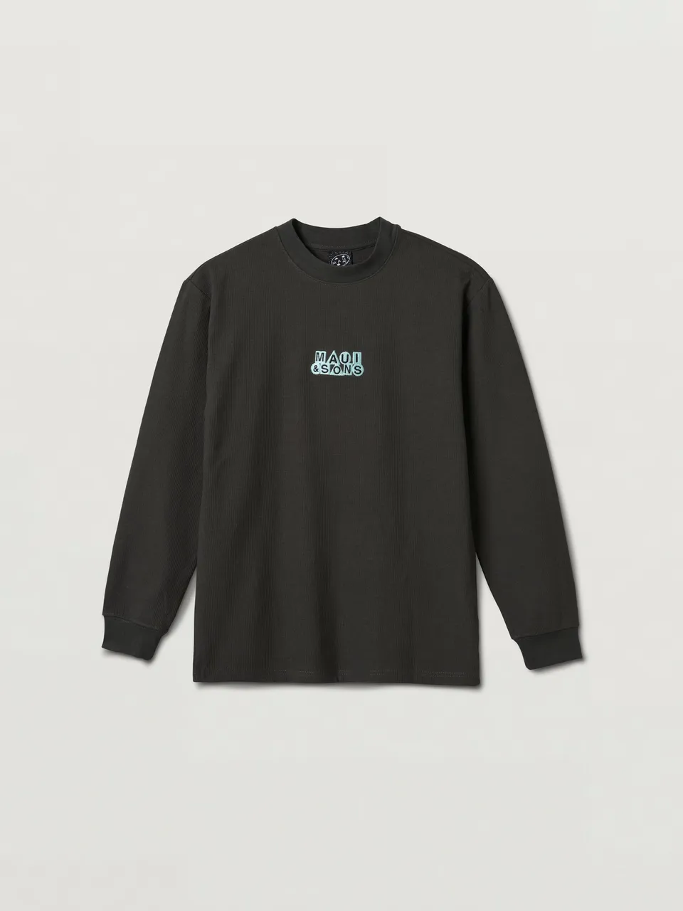 Maui and Sons Pure Maui maglia manica lunga nera waffle