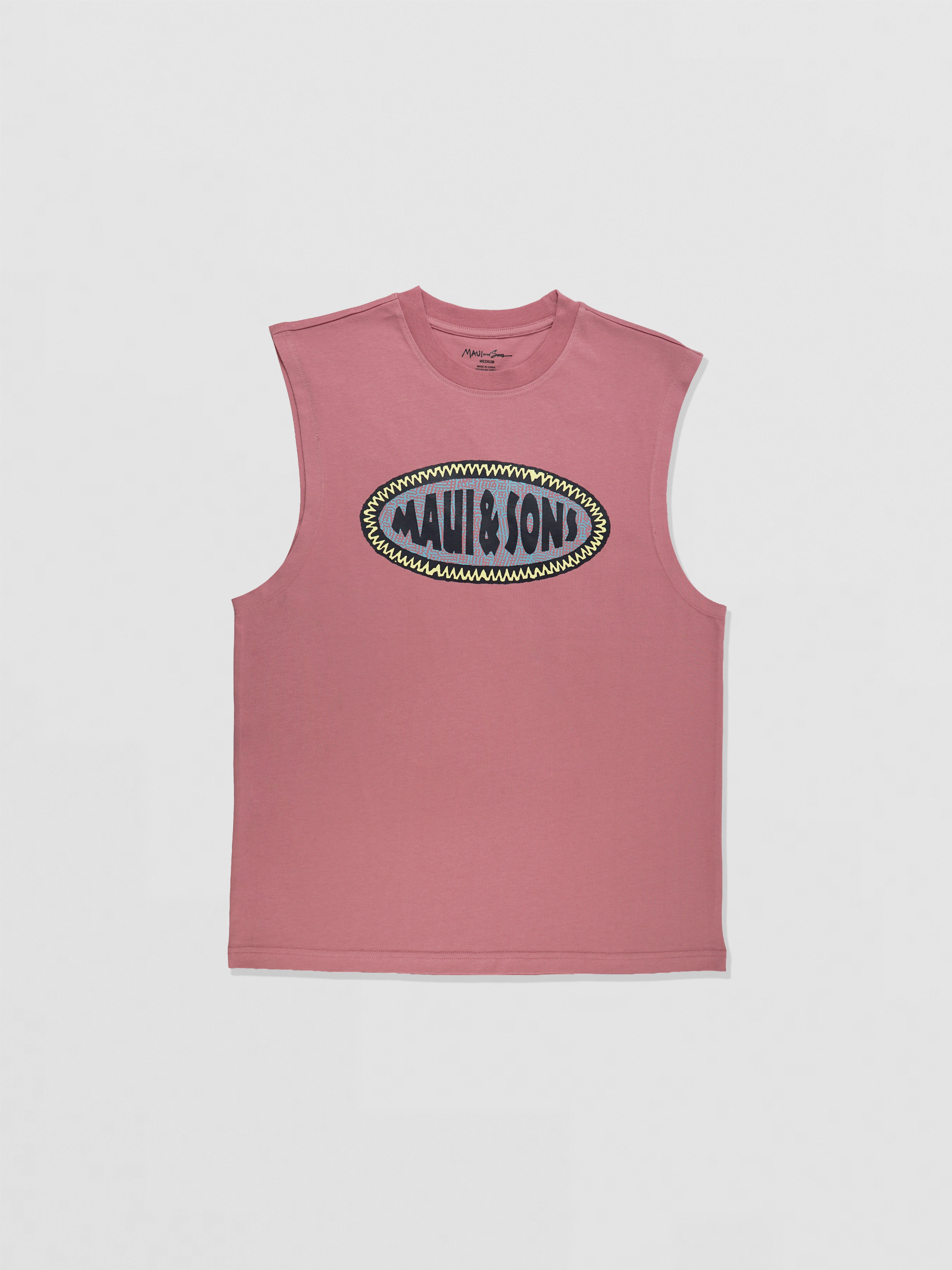Maui and Sons Madras Muscle Tank Top canotta cotone storm