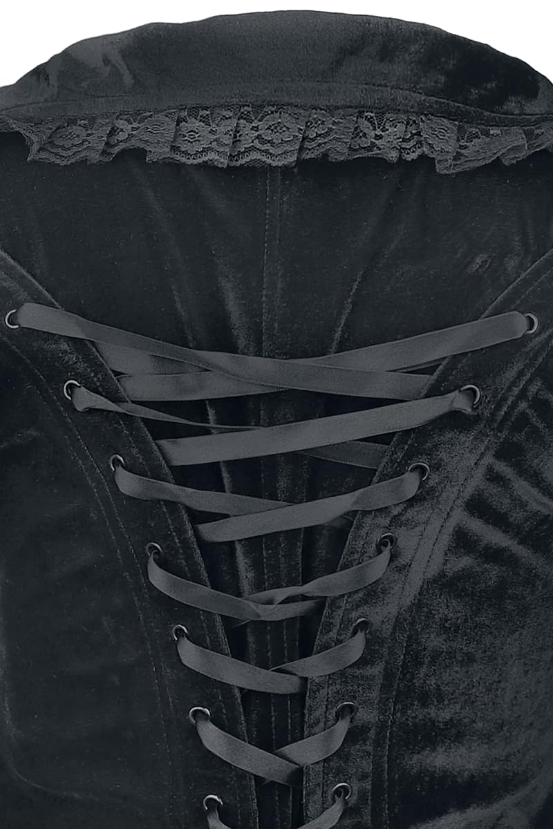 Gothicana by EMP Cardigan Nero Velluto Pizzo M gotico