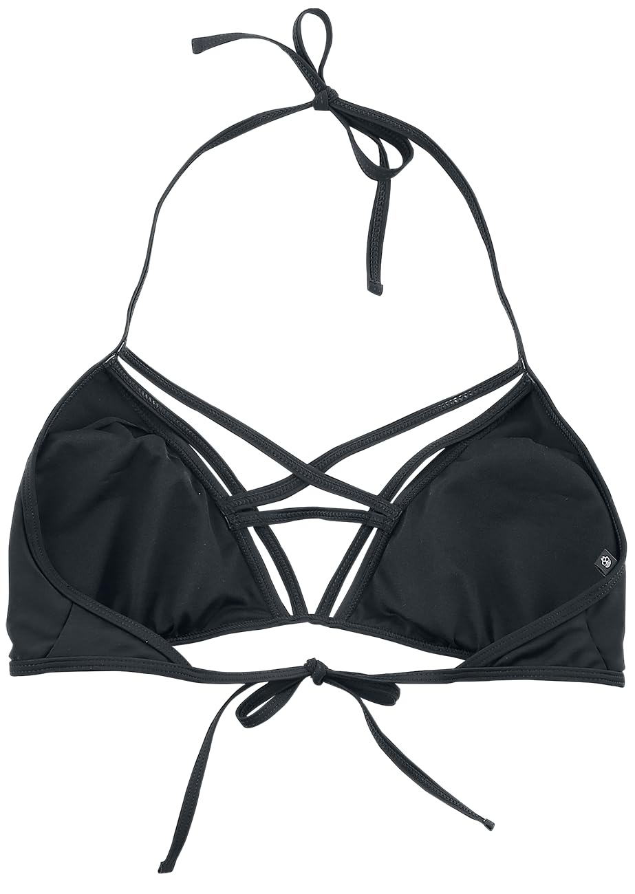 Gothicana by EMP top bikini nero XL con spalline