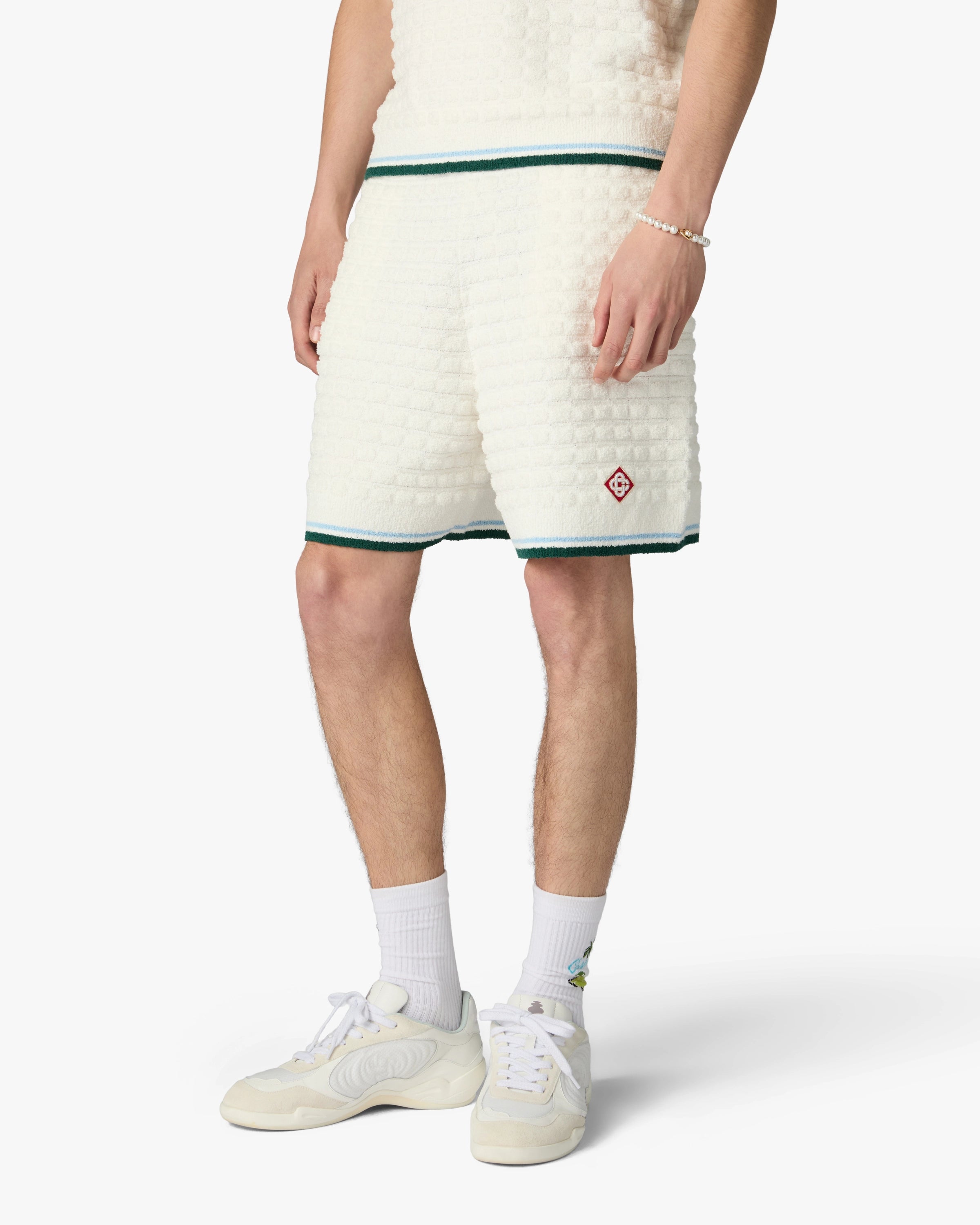 Casablanca Boucle shorts maglia bianchi