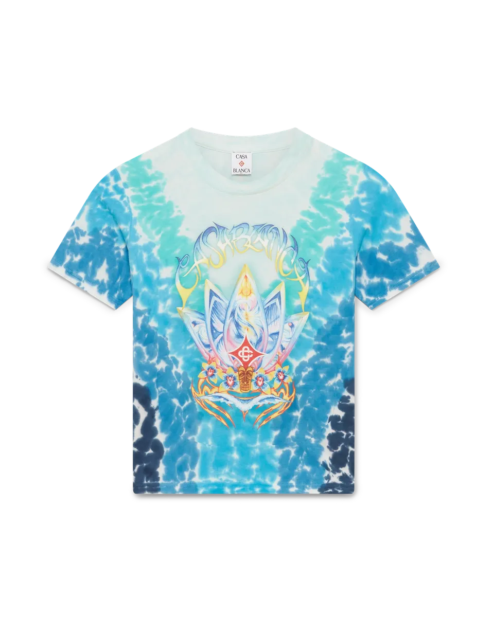 Casablanca Beach Club Surf Lotus maglietta bimbo cotone bio