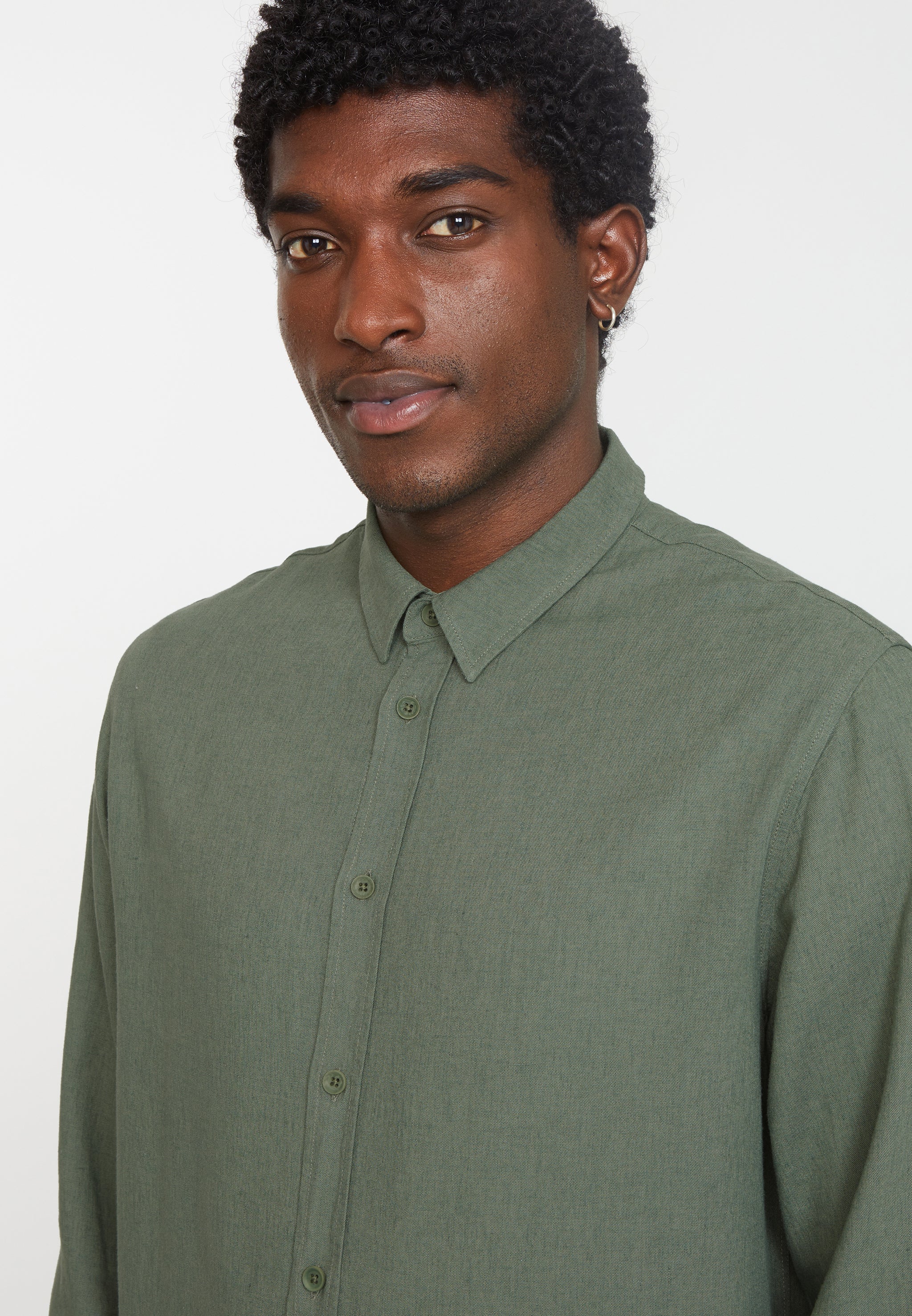 Recolution Nutmeg camicia lino khaki traspirante