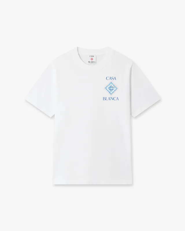 Casablanca Pool t-shirt bianca cotone organico