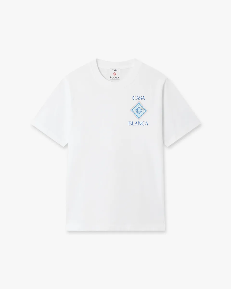 Casablanca Pool t-shirt bianca cotone organico