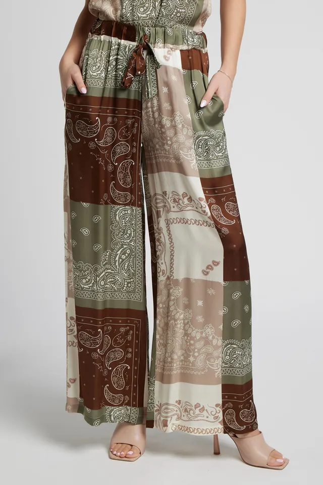 Sarah Chole Girasole 37363 pantaloni raso viscosa fantasia