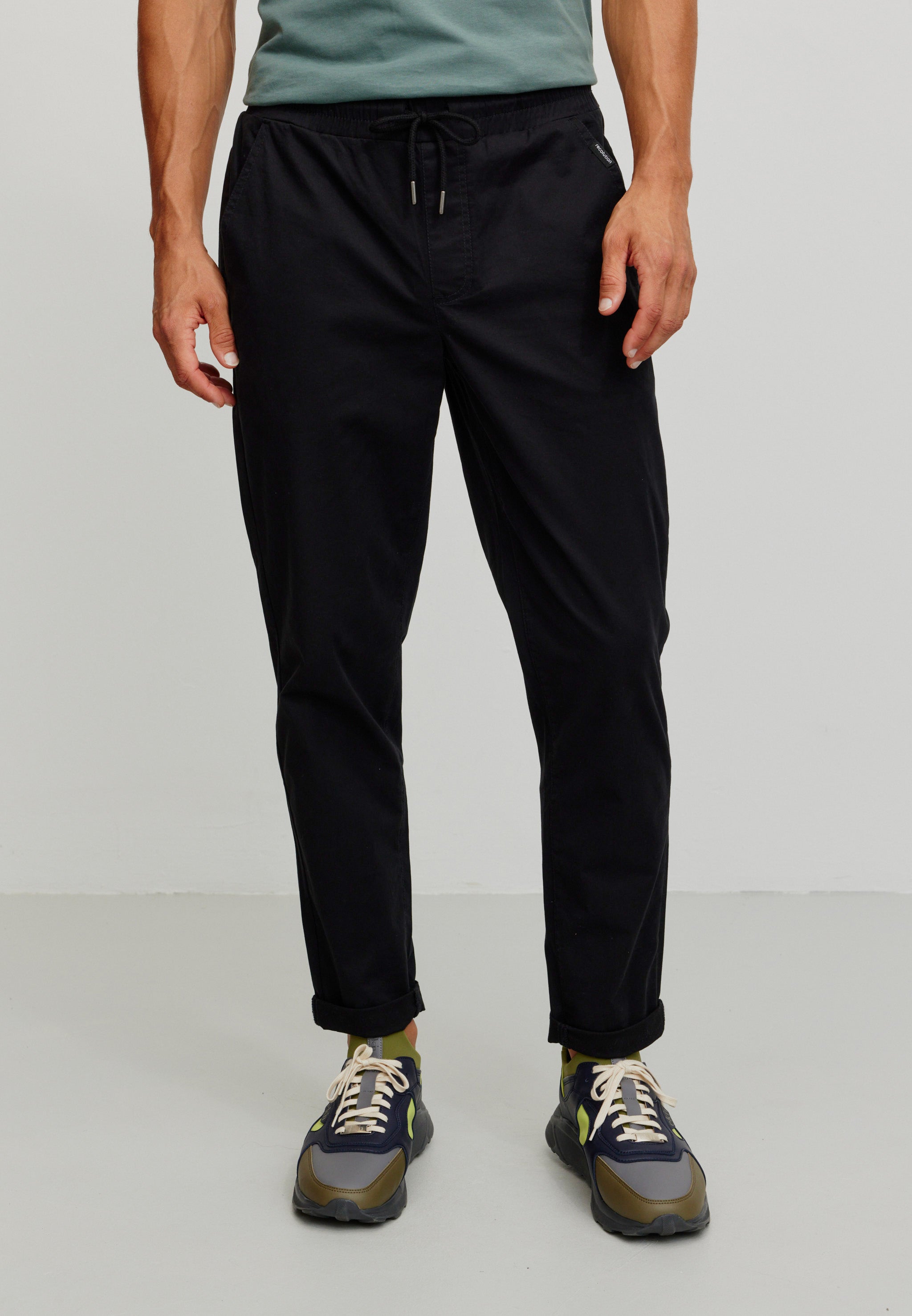 Recolution Taro pantaloni chino black cotone bio