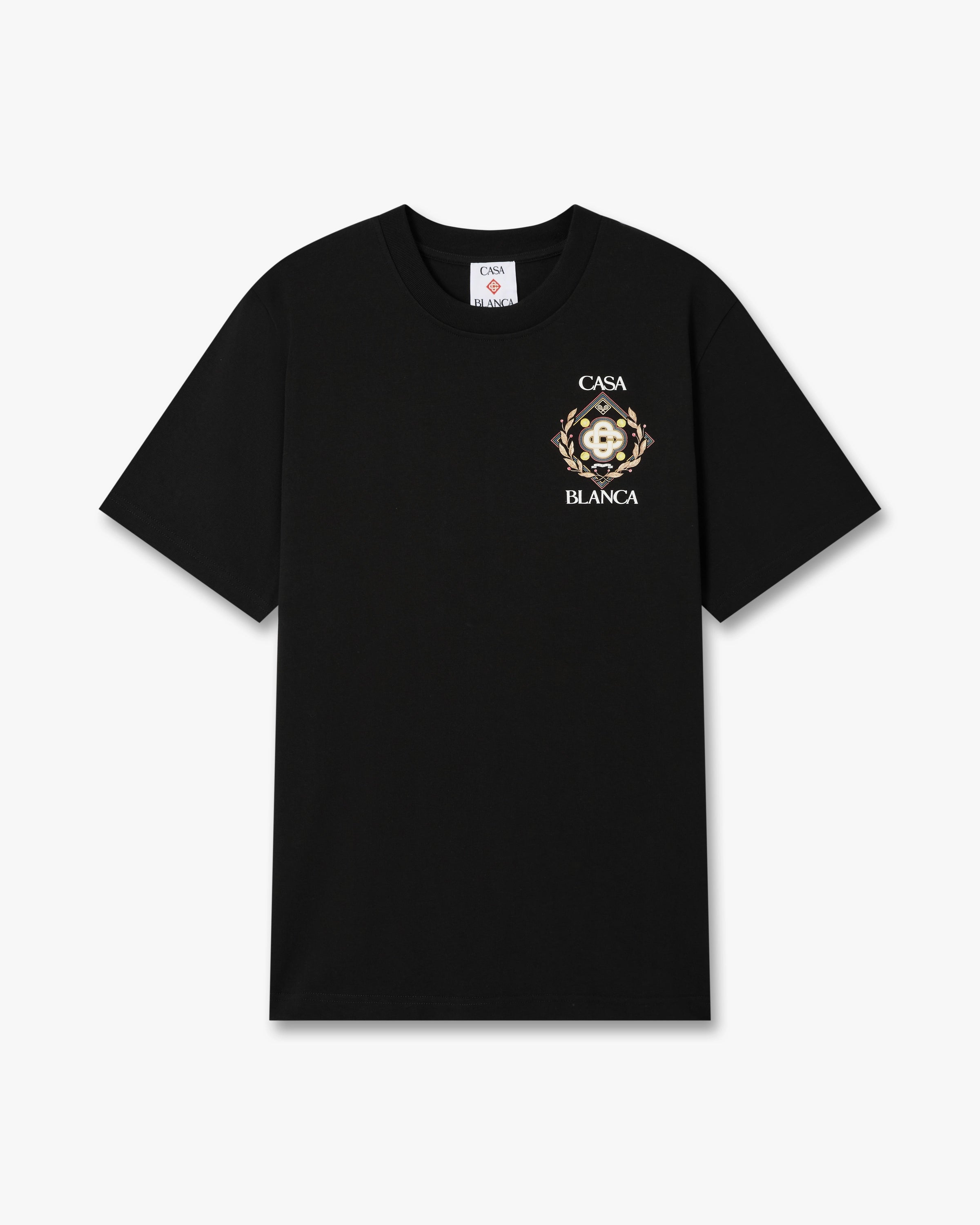 Casablanca Championship t-shirt nera cotone bio uomo