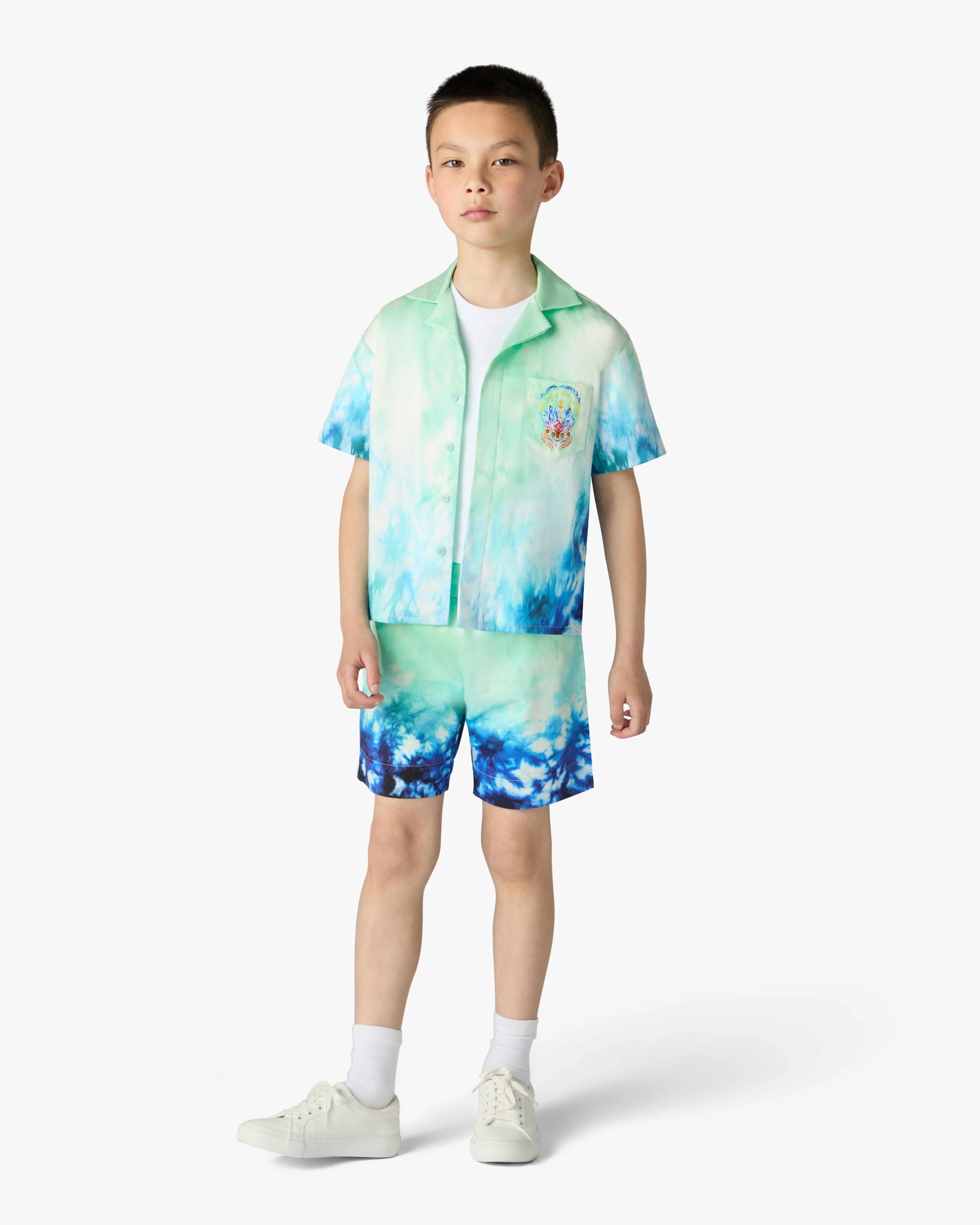 Casablanca Surf Lotus camicia bambino multicolore cotone