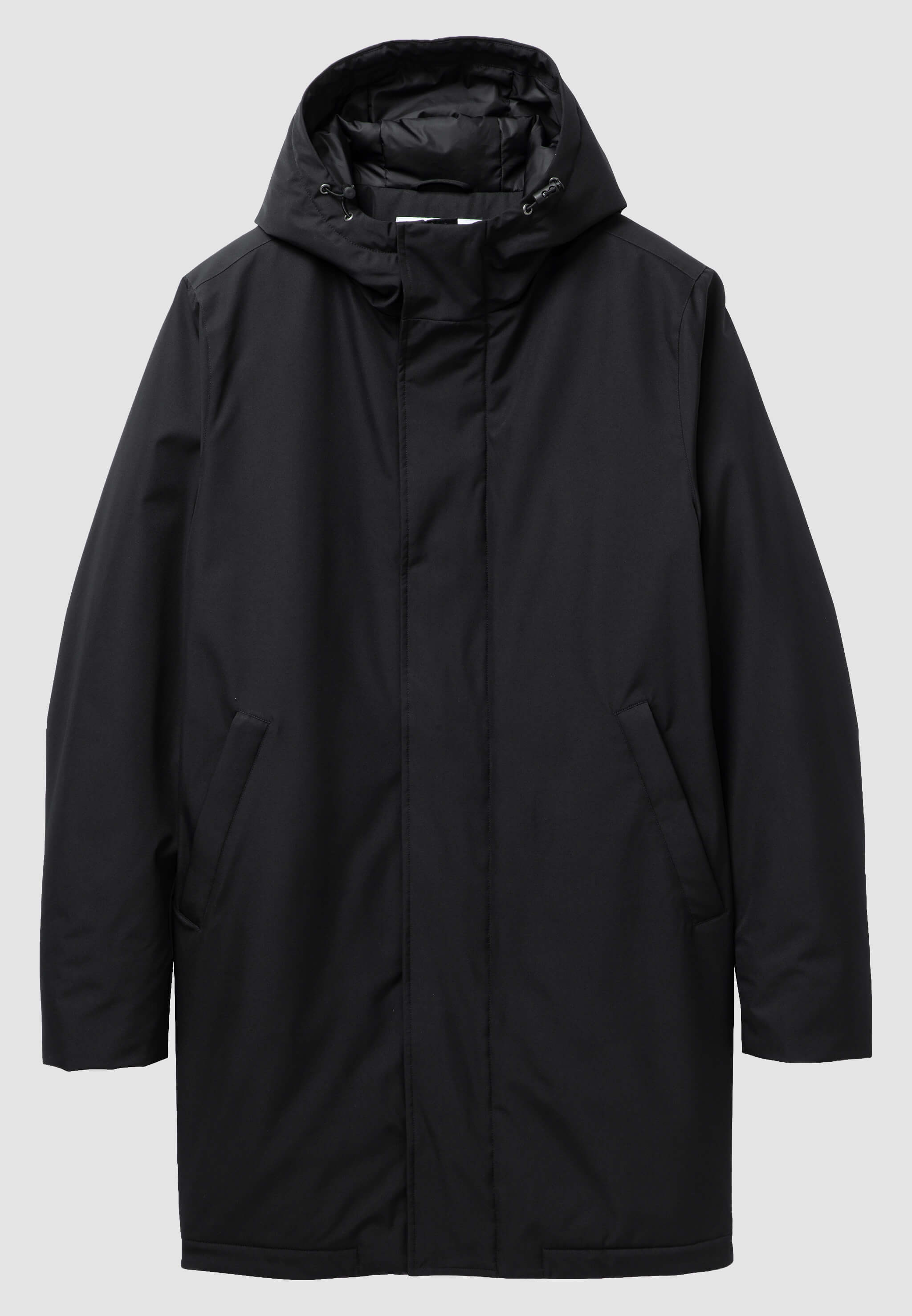 Recolution Teak parka nero poliestere riciclato idrorepellente
