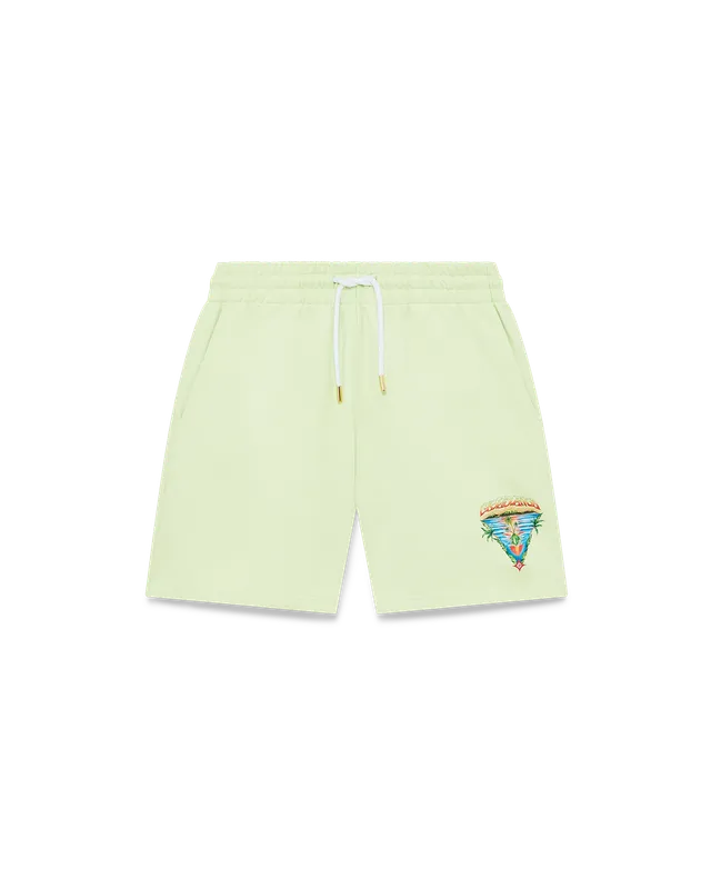 Casablanca Innocence Triangle shorts verde cotone