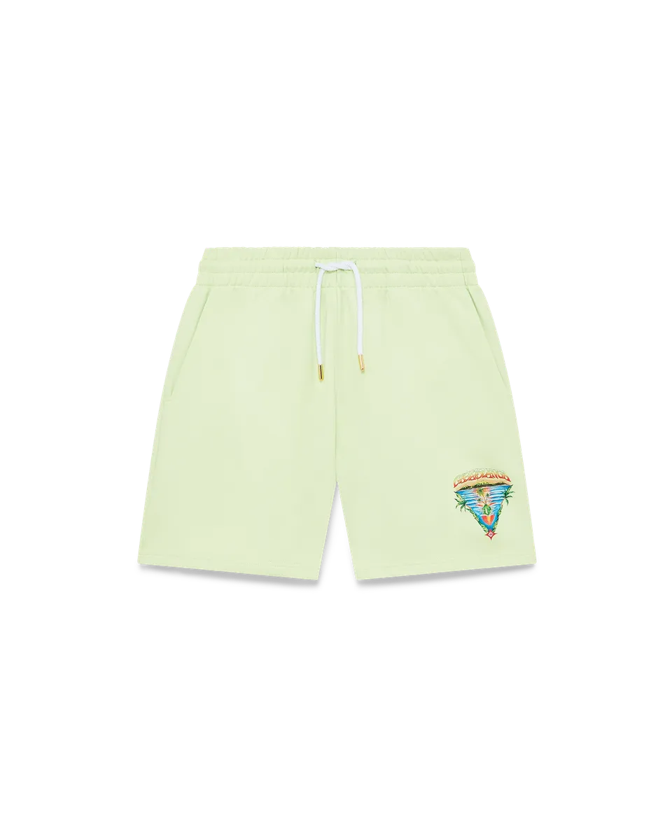 Casablanca Innocence Triangle shorts verde cotone