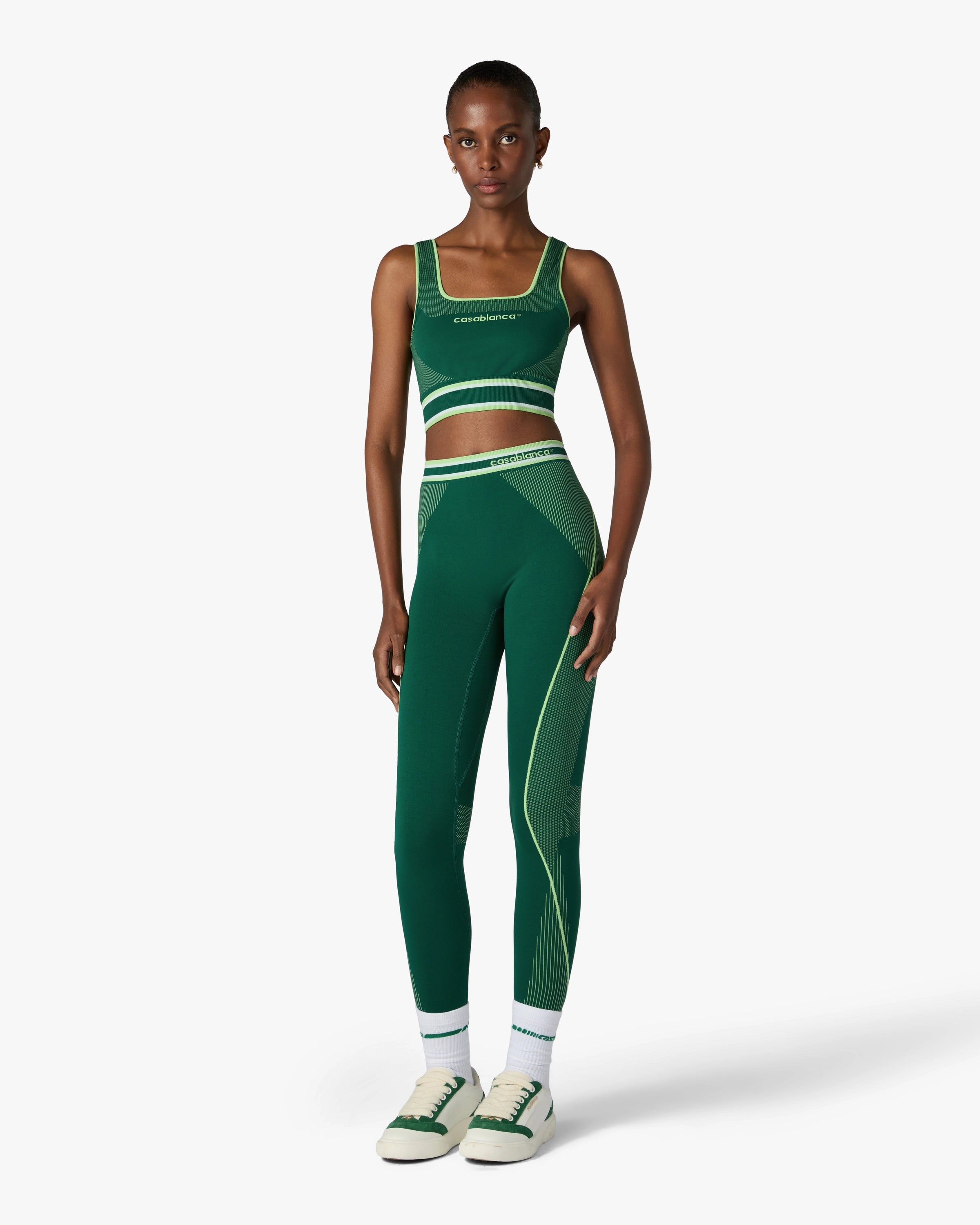 Casablanca Seamless Bralette Donna Verde elasticizzato