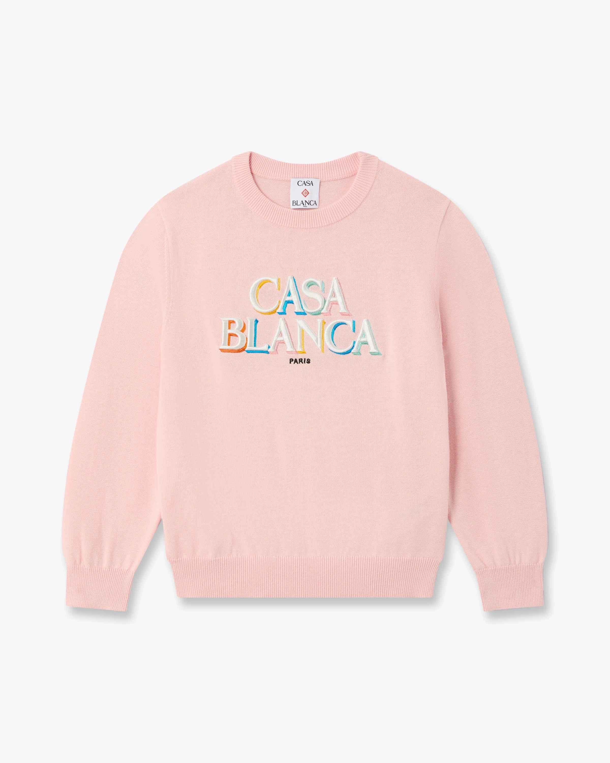 Casablanca Stacked Logo maglione bambina rosa
