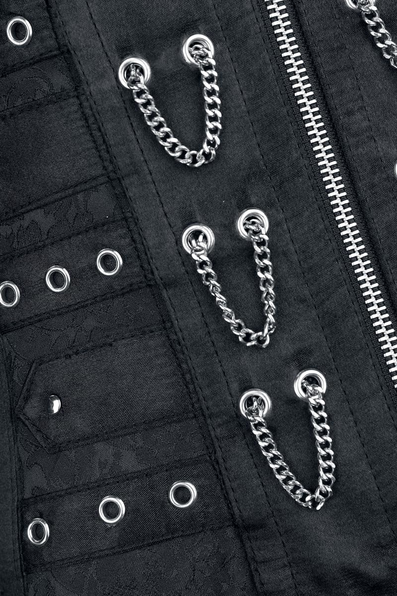 Gothicana by EMP corsetto nero catene occhielli