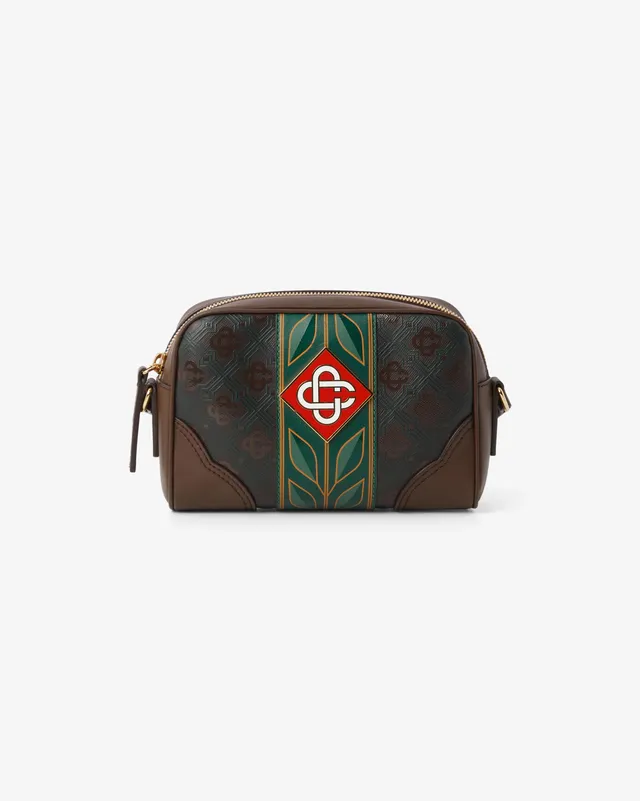 Casablanca Monogram borsa tracolla marrone scuro O/S
