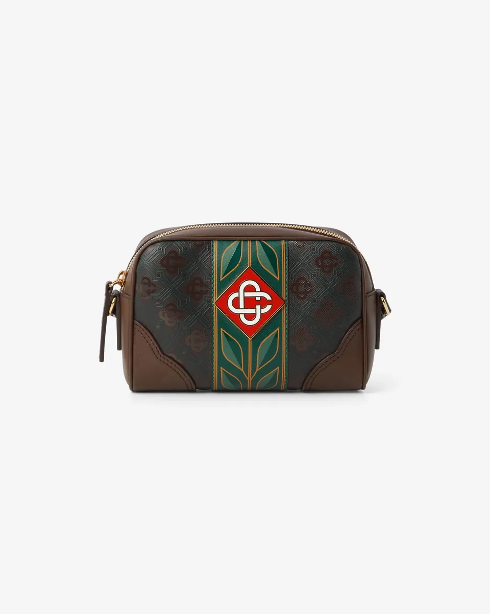 Casablanca Monogram borsa tracolla marrone scuro O/S