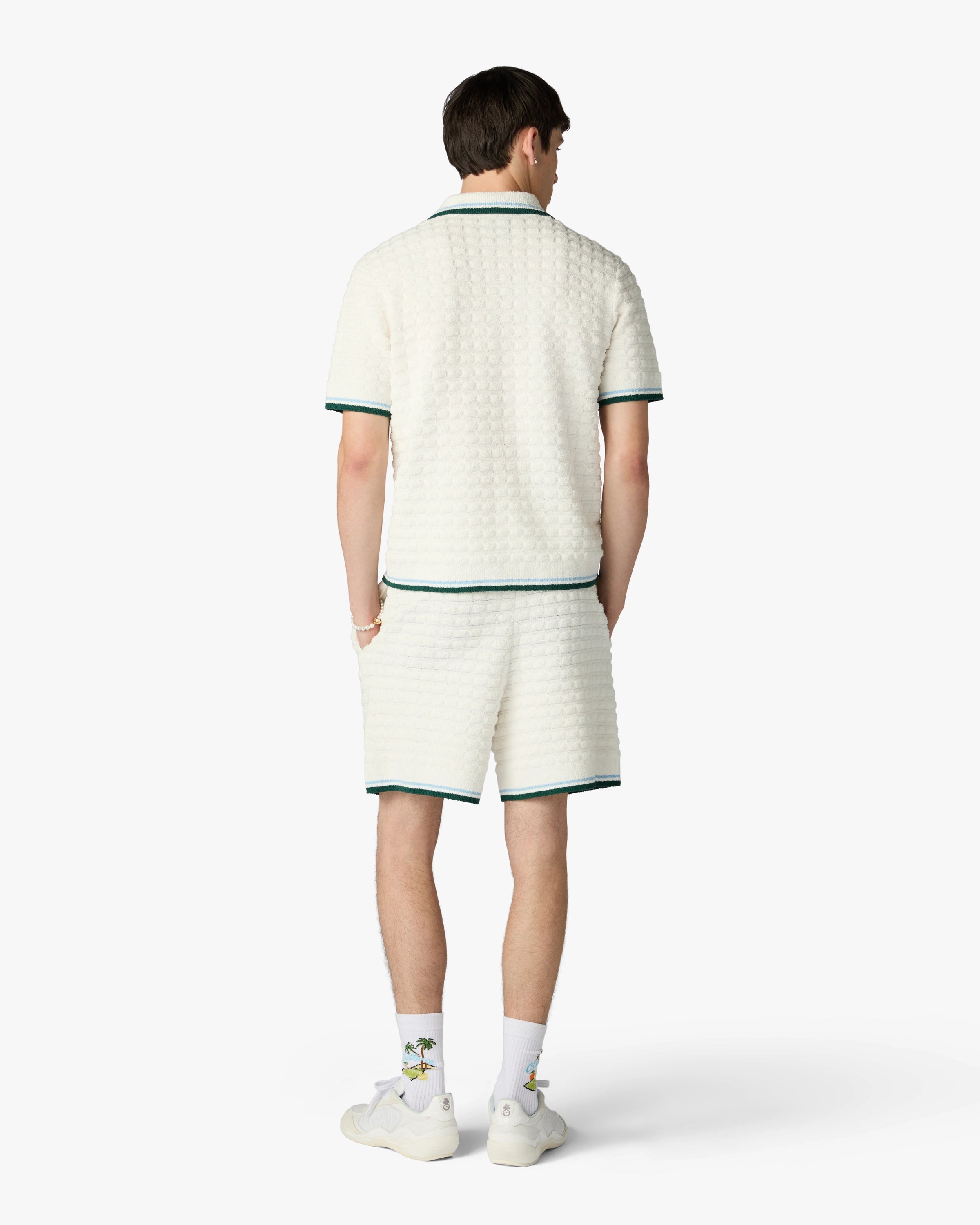 Casablanca Boucle shorts maglia bianchi