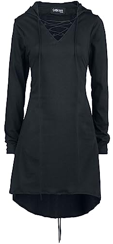 Gothicana by EMP Abito Felpa Nero con Cappuccio M Gothic