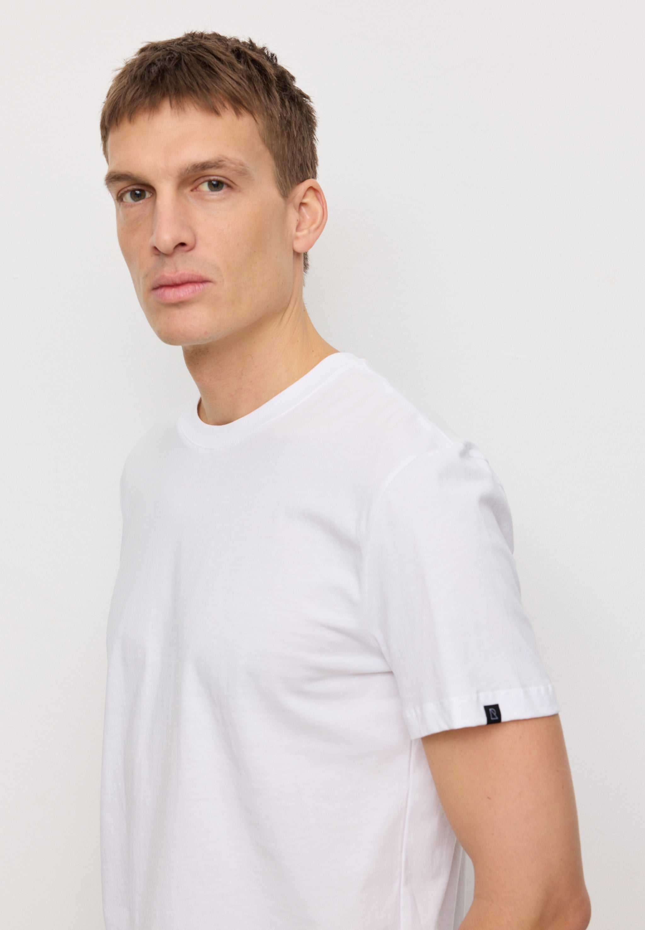 Recolution Agave t-shirt cotone bio bianco girocollo regular