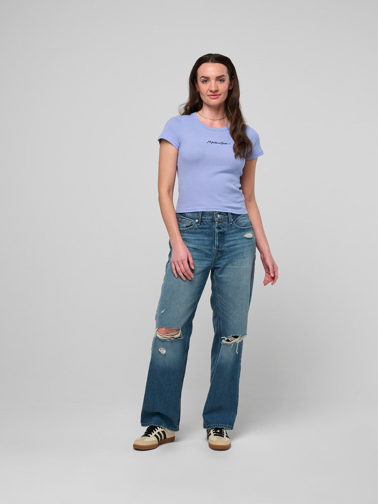 Maui and Sons Script maglietta donna costine elasticizzata