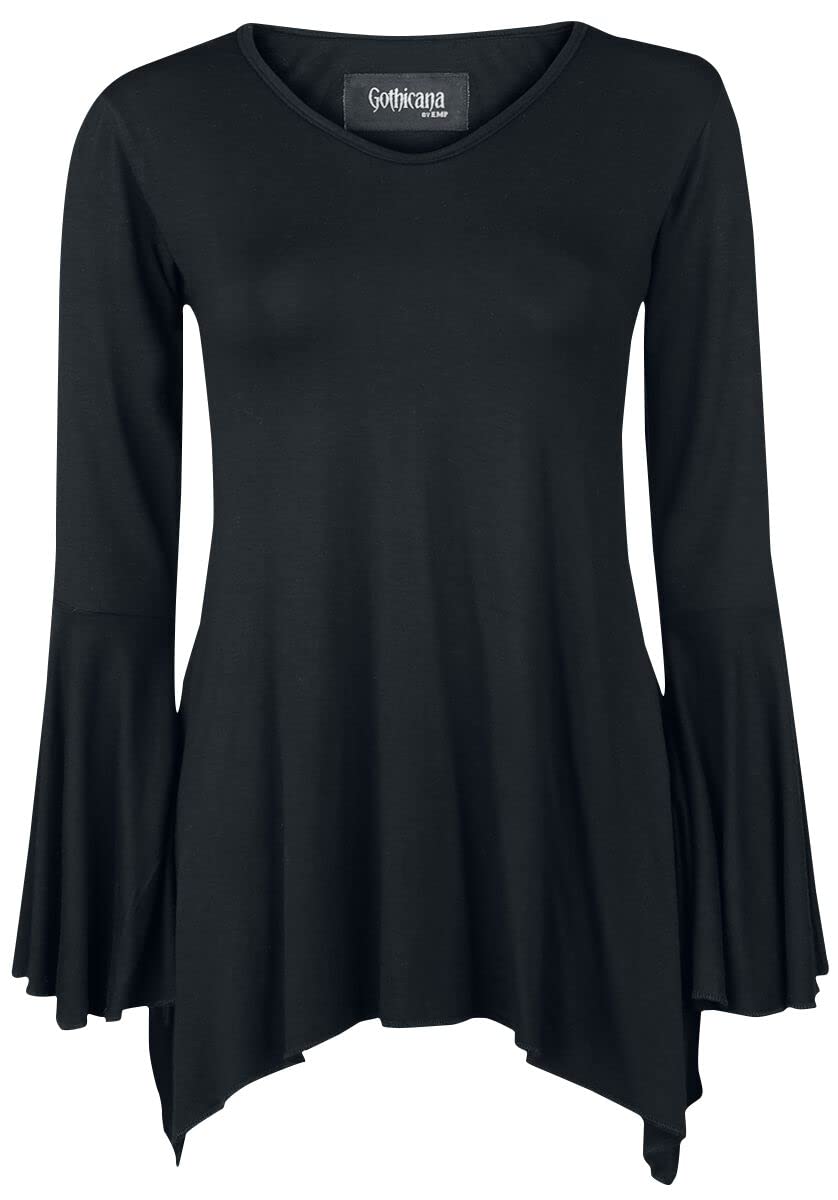 Gothicana by EMP maglia nera maniche svasate L