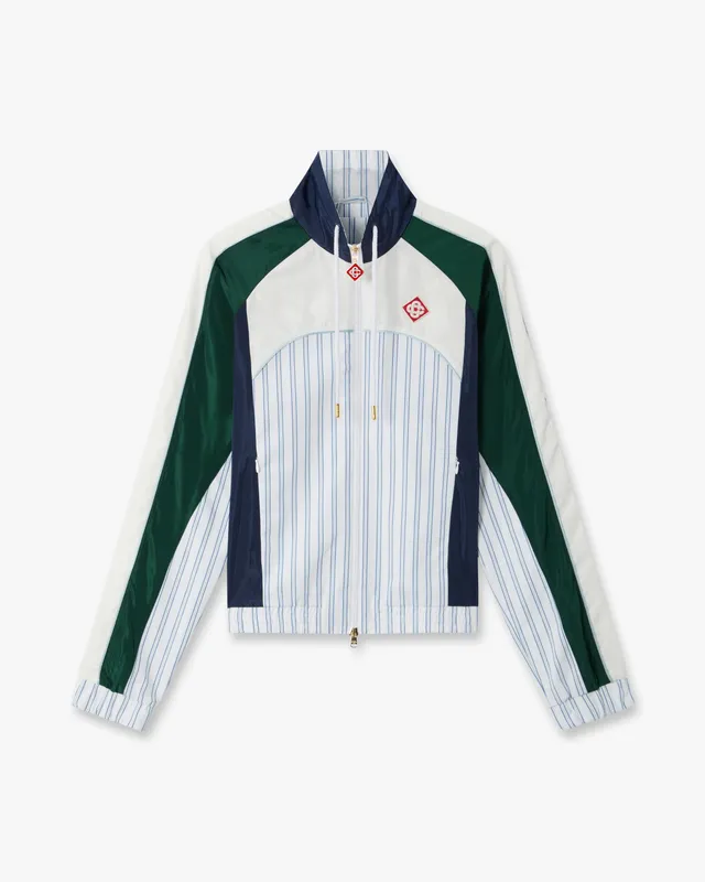 Casablanca Apres Sport Pinstripe Panelled giacca tuta cotone