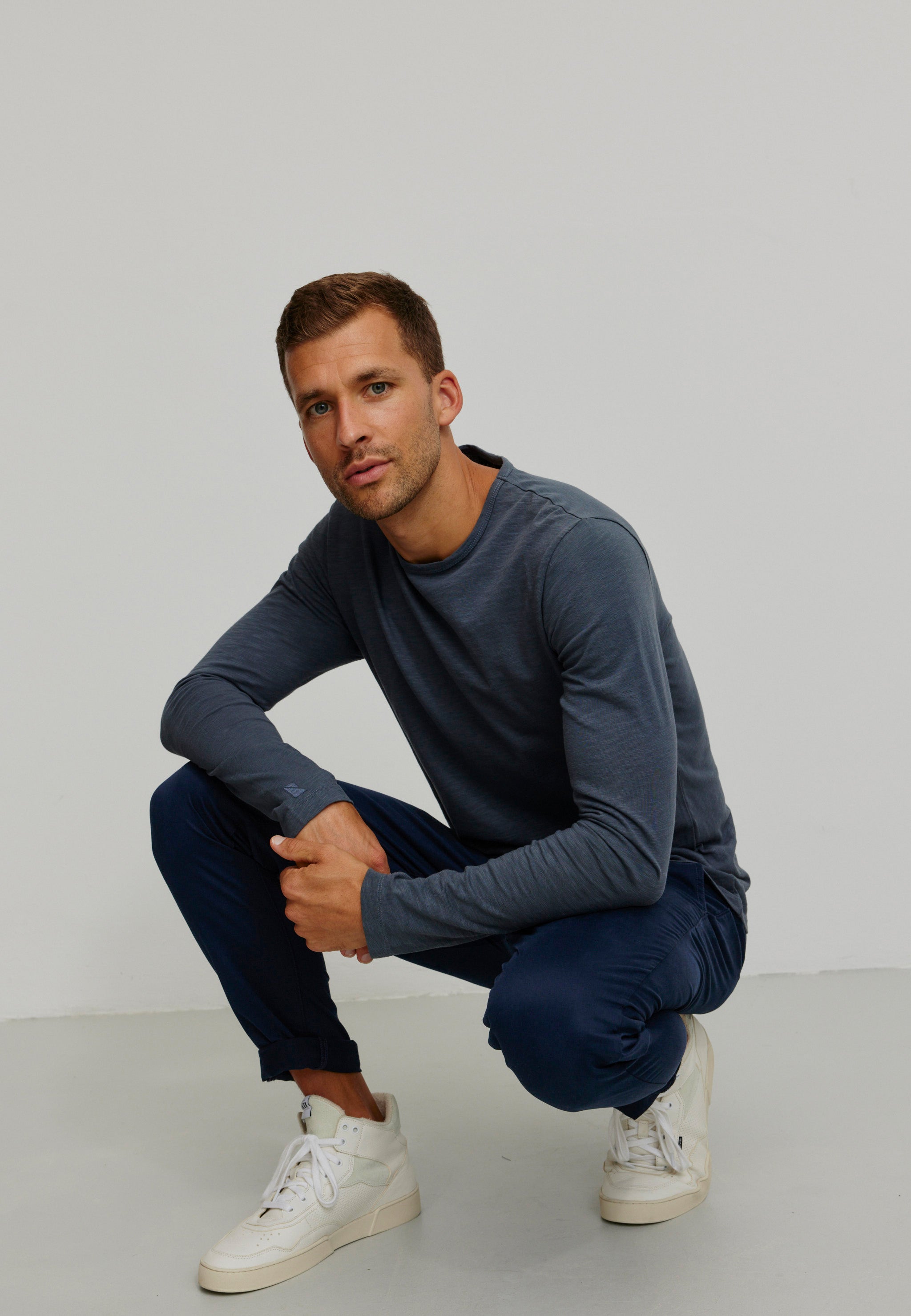 Recolution Taro pantaloni chino dark navy cotone bio
