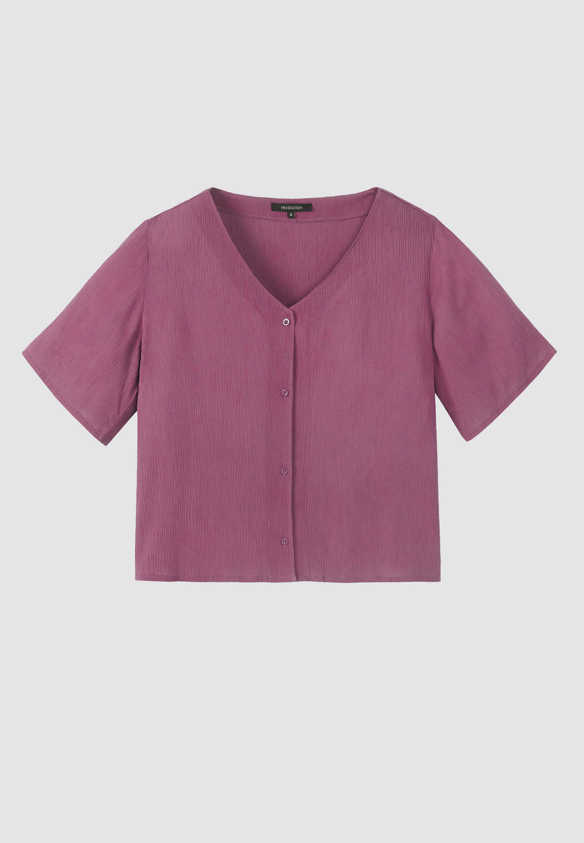 Recolution Spirea blusa bordeaux manica corta viscosa