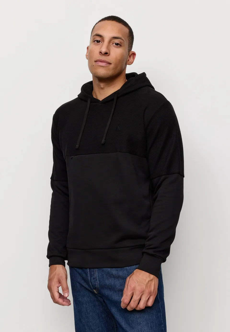 Recolution Ivy felpa cappuccio nera cotone bio