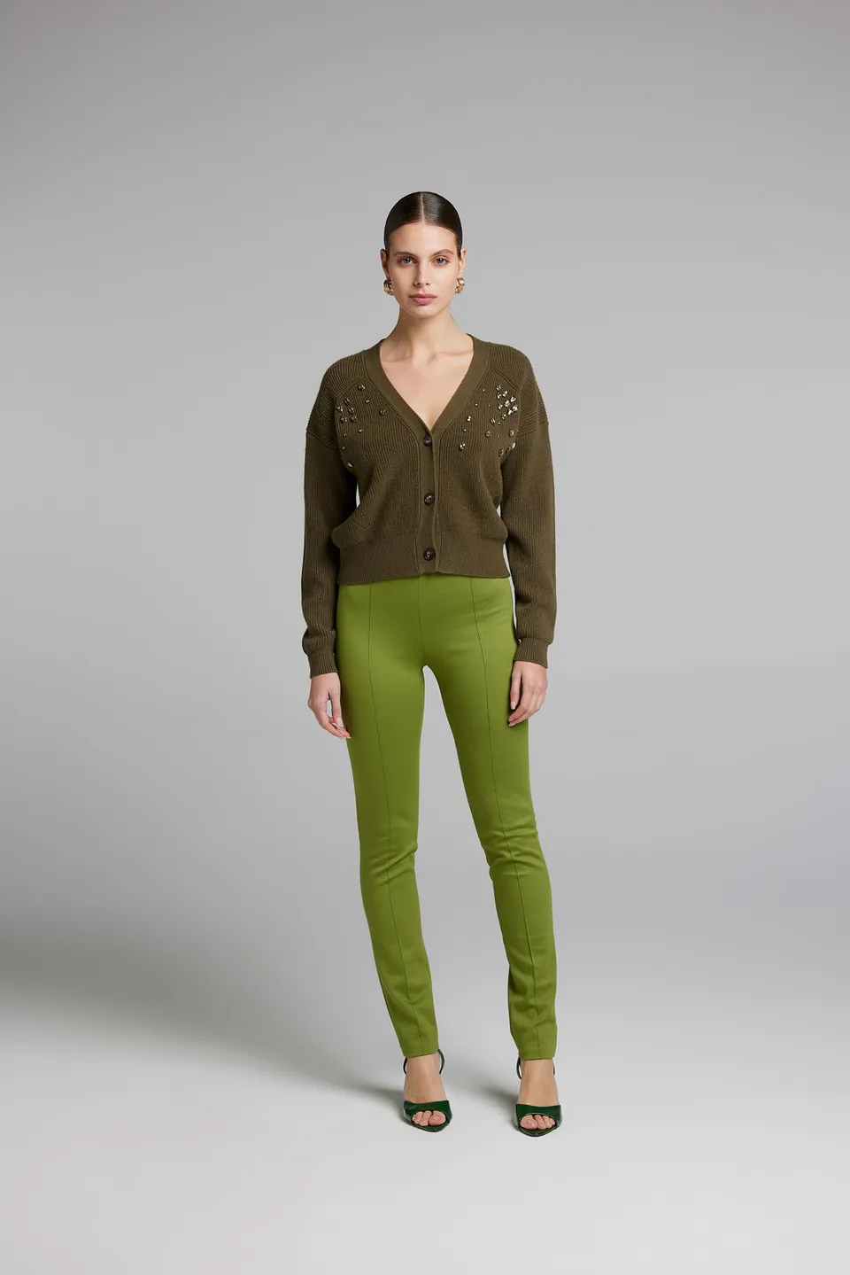 Sarah Chole 21313 pantaloni punto milano elasticizzati