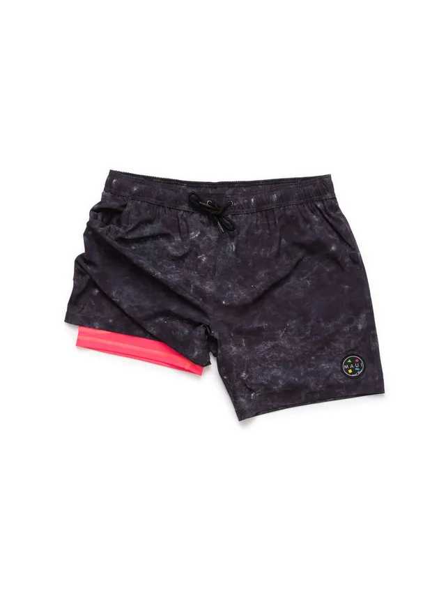 Maui and Sons Surf's Up Compression Pool Shorts costume nero