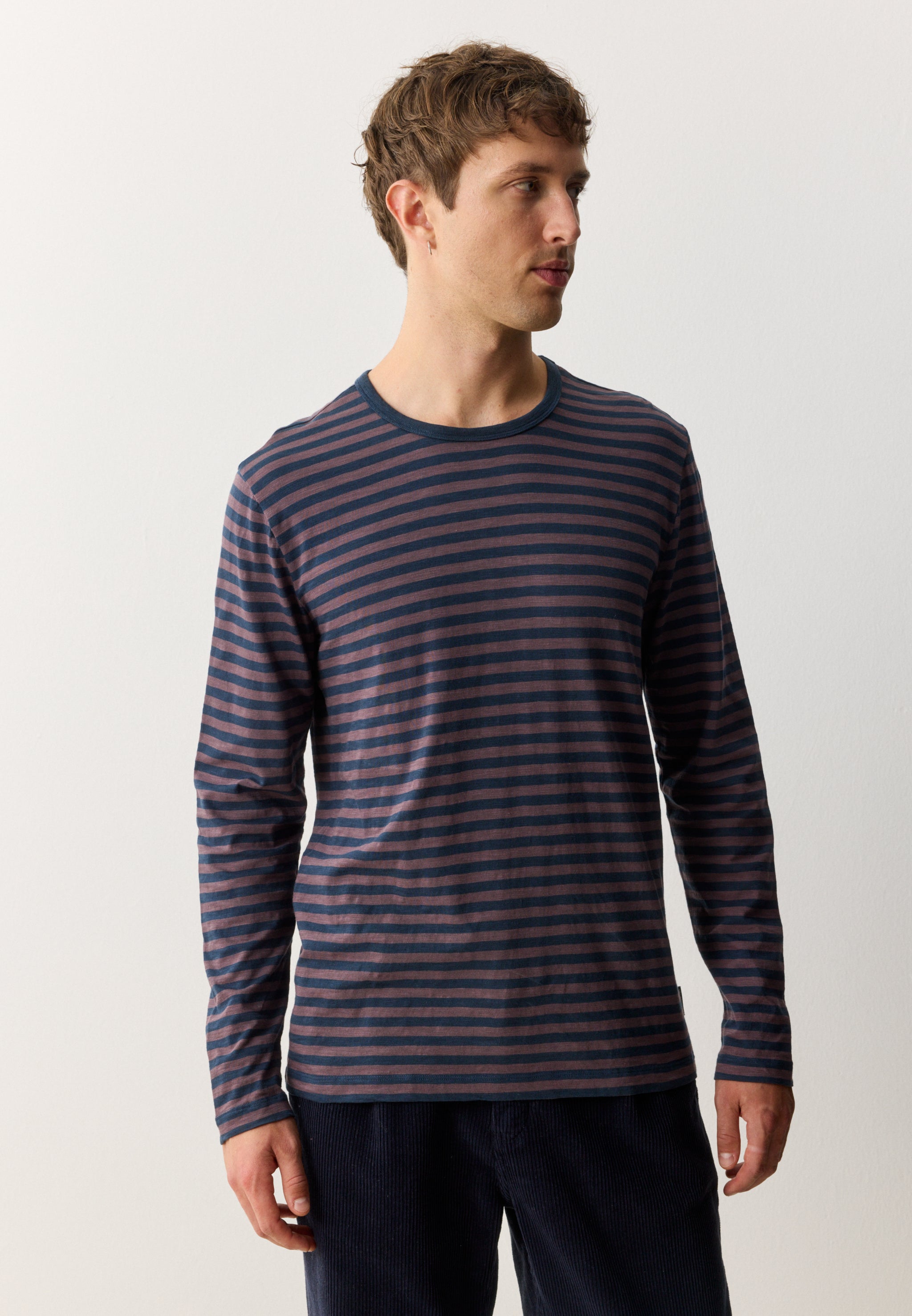 Recolution Maca Stripes maglia manica lunga uva righe