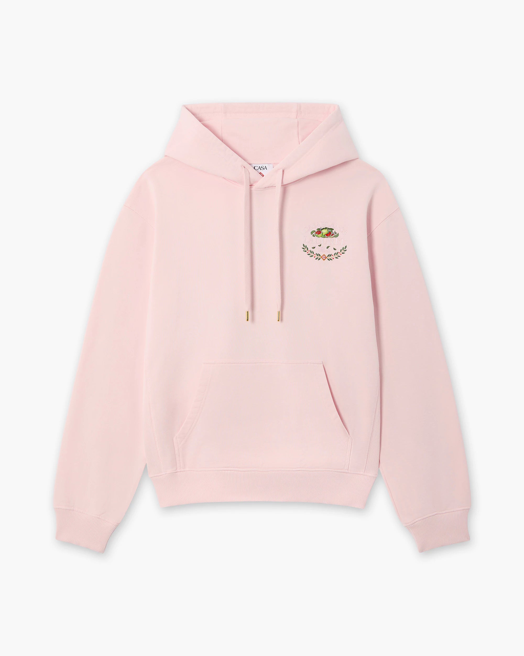 Casablanca Ladurée Felpa con Cappuccio Rosa Ricamata