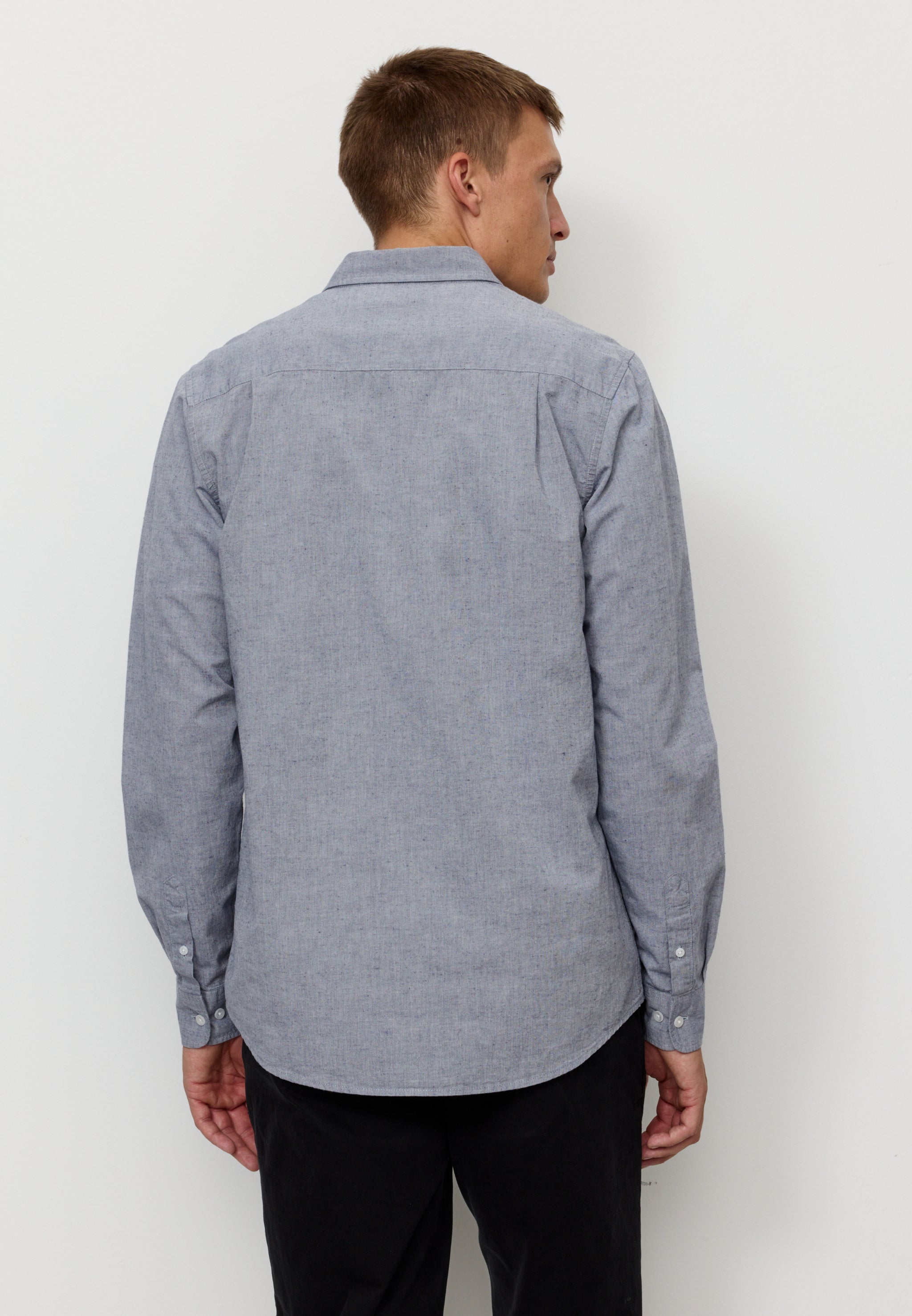 Recolution Corn camicia uomo blue cotone bio e lino