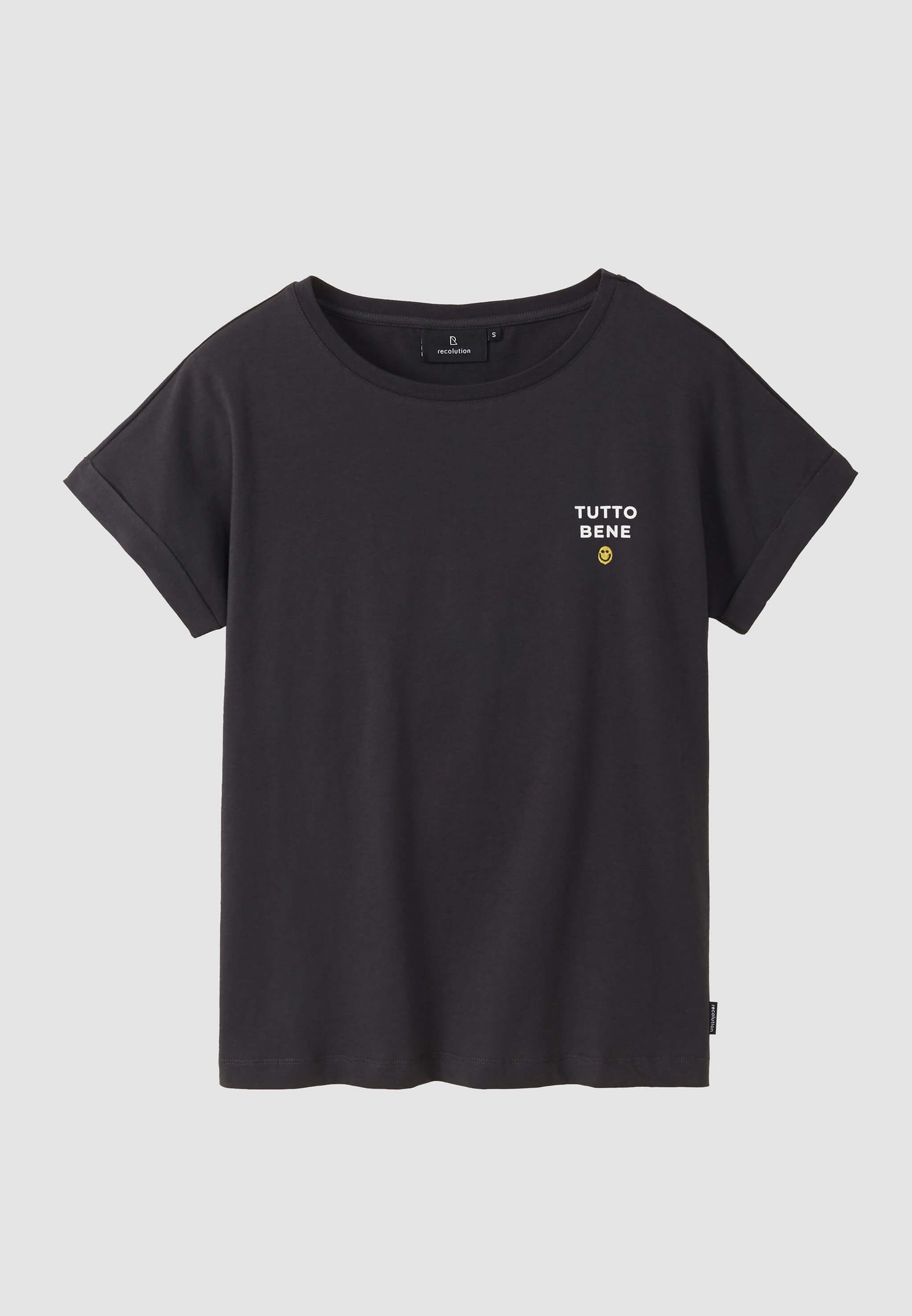 Recolution Cayenne Tutto Bene T-Shirt Nera Cotone Bio