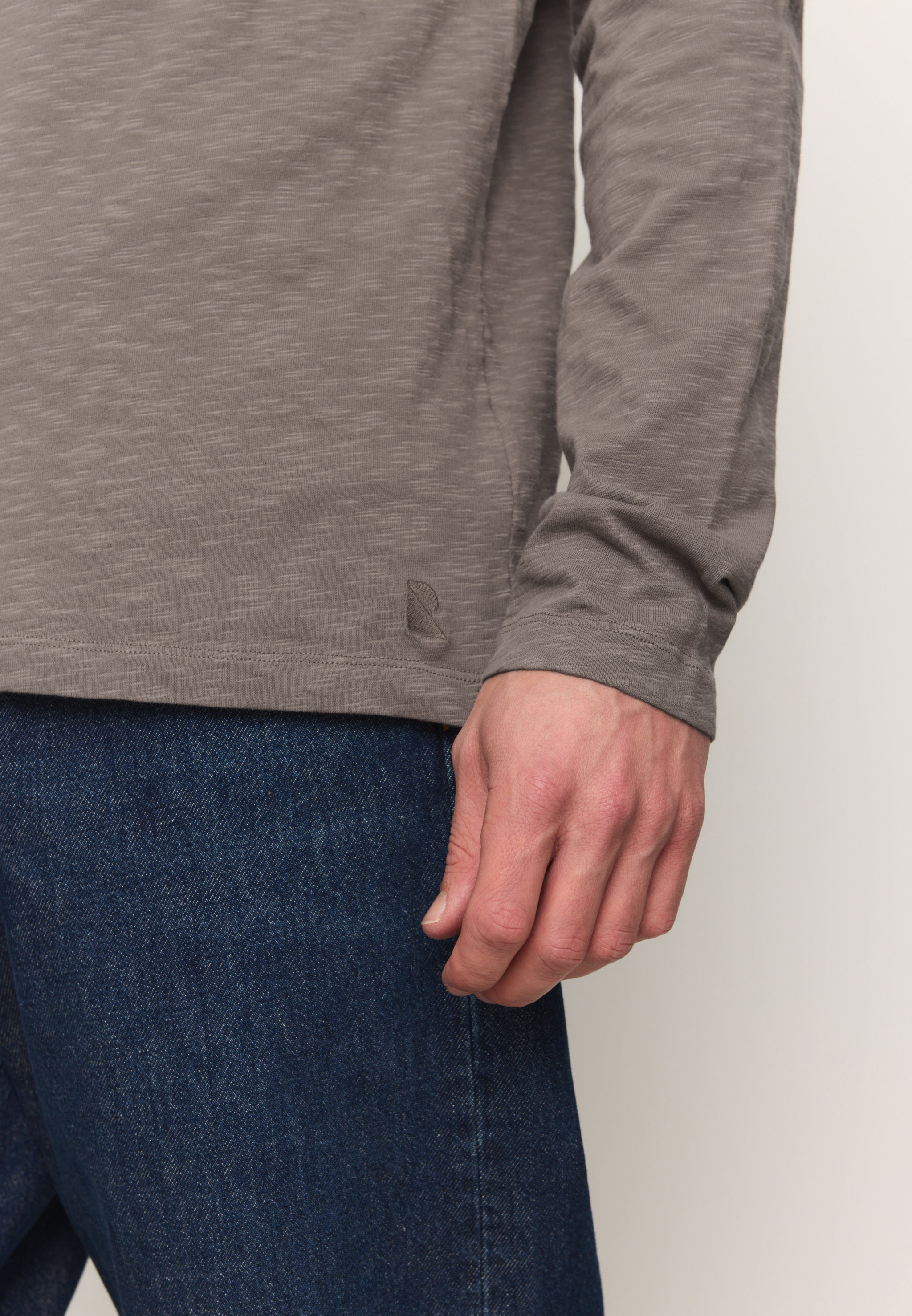 Recolution MACA maglia maniche lunghe marrone vintage cotone bio