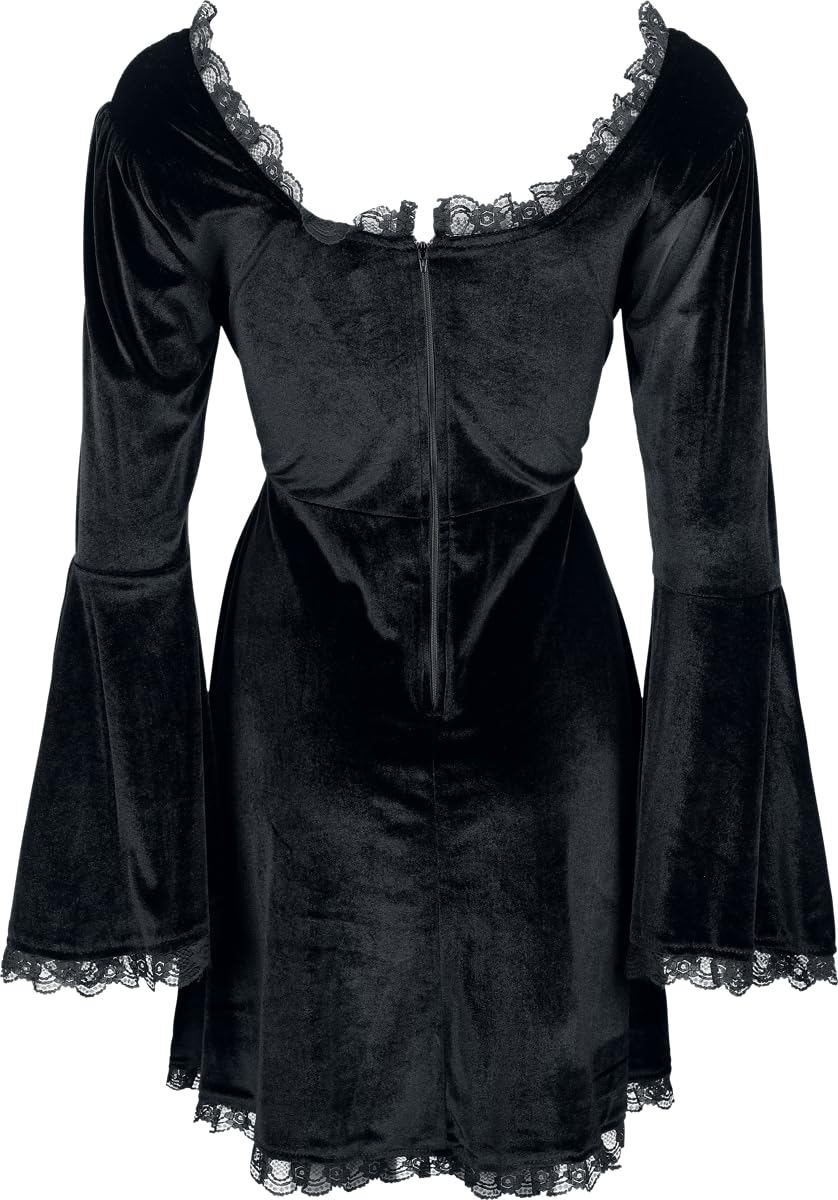 Gothicana by EMP Abito Nero con Lacci taglia M gotico