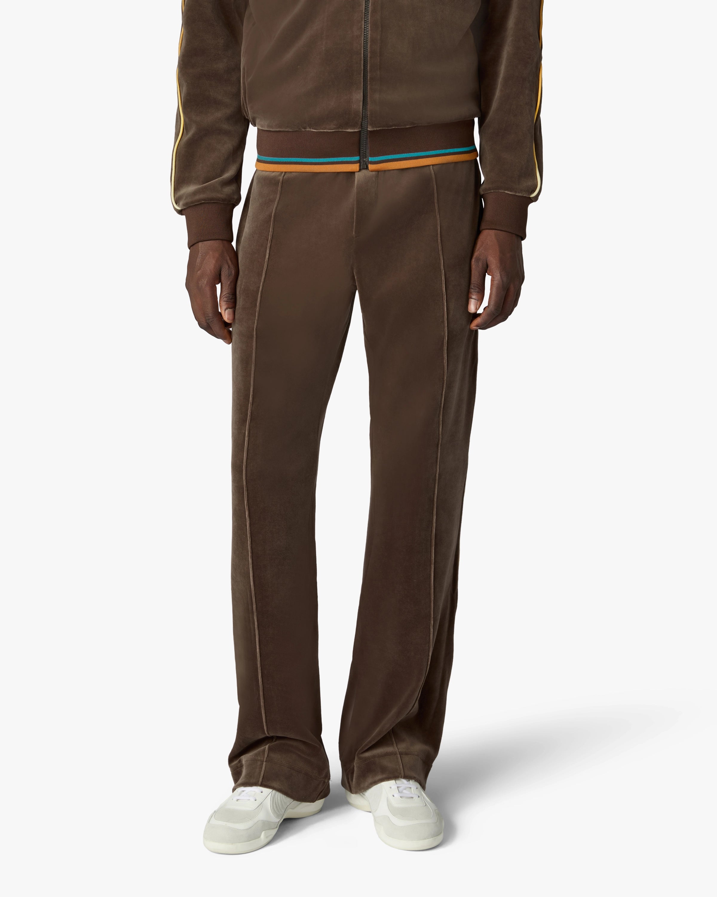 Casablanca velour pantaloni tuta uomo marrone cotone